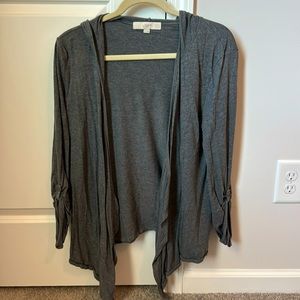 Loft Grey Cardigan with Hood
